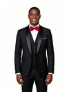 Color Blocking 2 Piece Men's Suit with Regular Fit and Sophisticated Peak Lapel