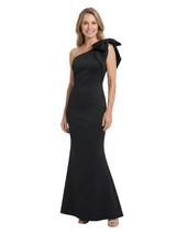 Chicsew Unique One Shoulder Satin Mother Of The Groom Dresses With Bow Mermaid Formal Gown