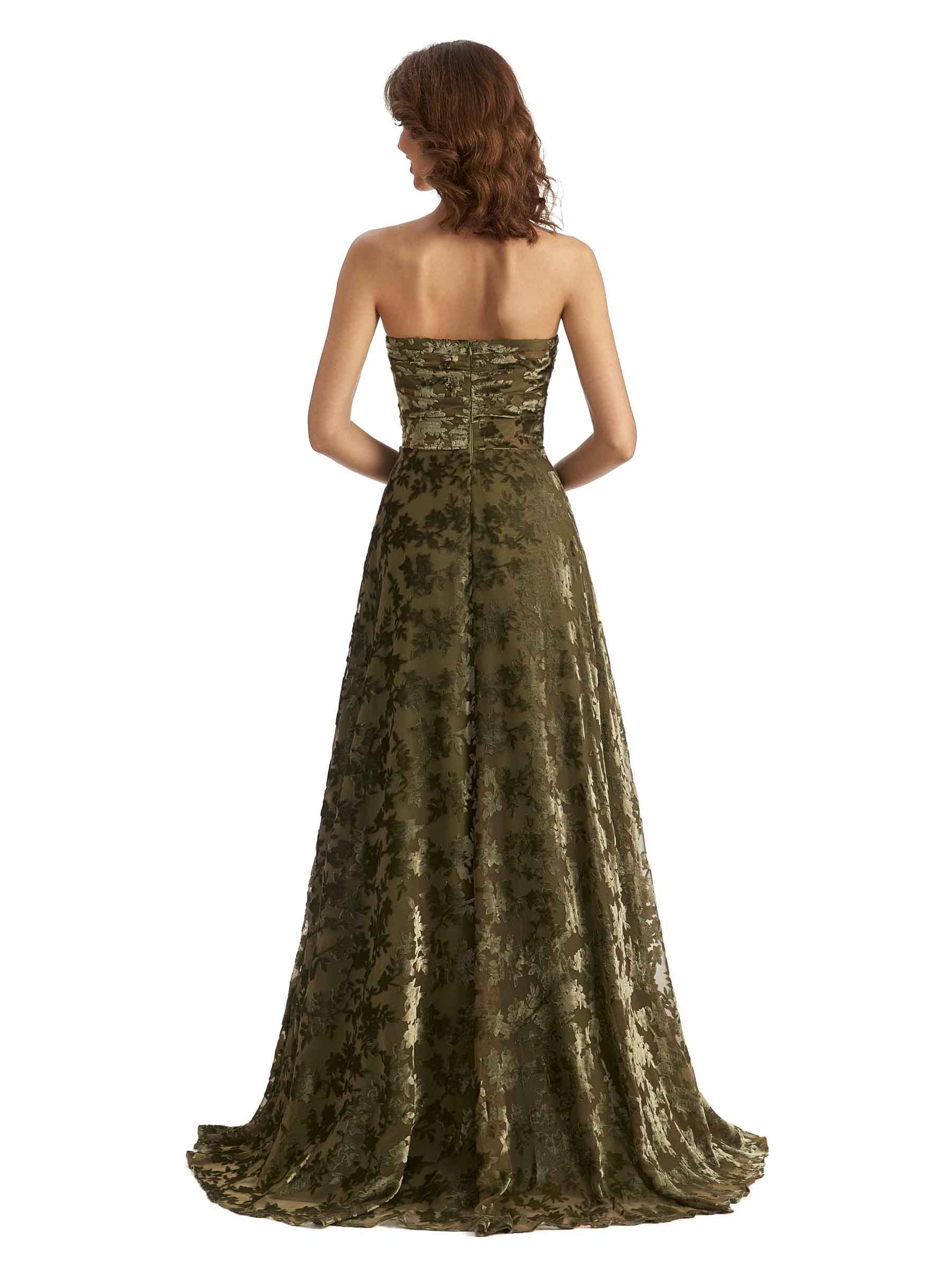 Winter Sweetheart Strapless Velvet Bridesmaid Dresses