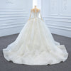 ChicSew Luxurious Illusion A-Line Lace Applique Ball Gown Wedding Dress