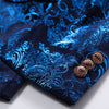 Men's Metallic Floral Print Tuxedo 2-Piece Suits 4 Color CN413