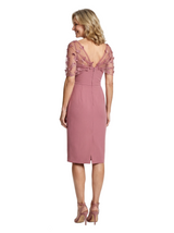 Modern Tea-Length Floral Applique Short Mother Of The Groom Dresses