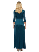 Classy 3/4 Long Sleeve Sheath Chiffon Mother Of The Bride Dress With Waist Buckle