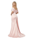 Fancy One Shoulder Ruched Mermaid Satin Maxi Prom Dress