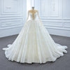 ChicSew Luxurious Illusion A-Line Lace Applique Ball Gown Wedding Dress