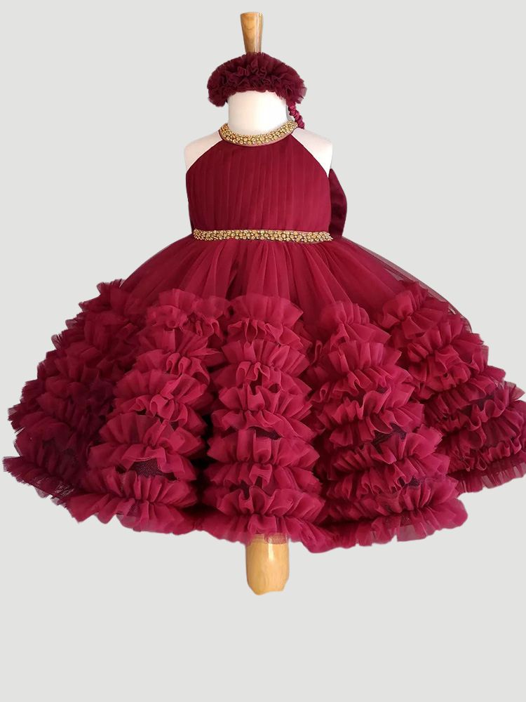 Pretty Ball Gown Flower Girls Dresses For Weddings Lace Appliqued Puff - ChicSew Pretty Ball Gown Flower Girls Dresses For Weddings Lace Appliqued Puff - ChicSew