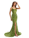 Mermaid Winter Velvet Long Maid of Honor Dresses