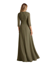 ChicSew Graceful V-Neck Long Sleeve Mother Of The Groom Dress Pleated Chiffon A-Line