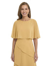 ChicSew Elegant Tiered Chiffon Capelet Jewel A-line Mother Of The Bride Gowns