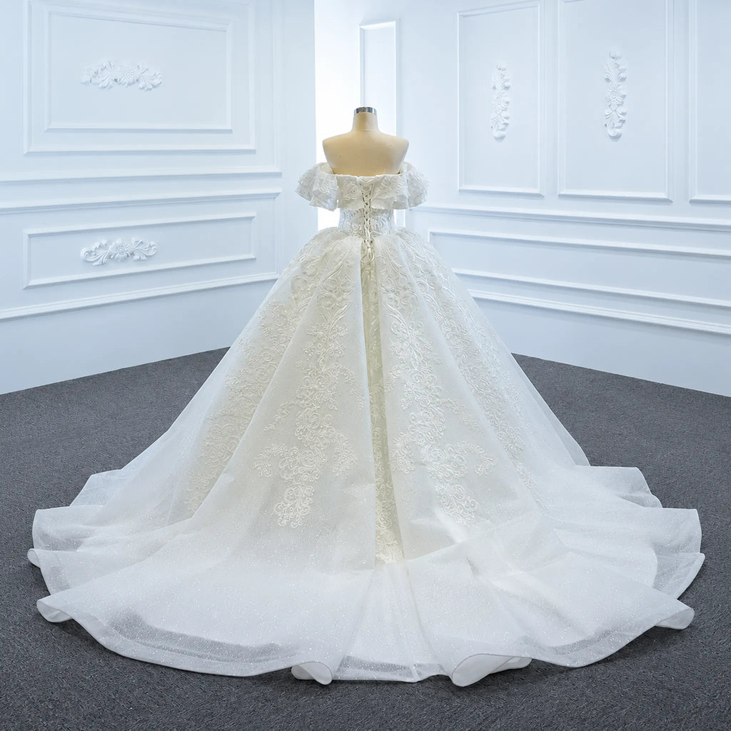ChicSew Luxurious Off Shoulder A-Line Ball Gown Wedding Dress