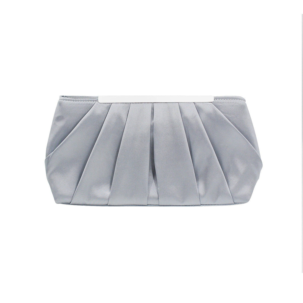 Clutch Evening Bag Elegant Pleated Satin Formal Handbag Simple Classy Purse for Women