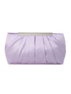 Clutch Evening Bag Elegant Pleated Satin Formal Handbag Simple Classy Purse for Women