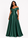 ChicSew Elegant Soft Satin Off Shoulder Floor-Length A-Line Bridesmaid Dresses