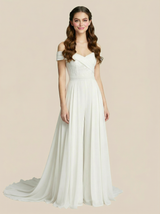 Jumpsuit Off Shoulder Chiffon Maxi Long Jumpsuit Wedding Gowns