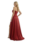 Sexy Strapless Satin Sweetheart Sleeveless Prom Gown