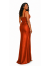 ChicSew Simple Mermaid Soft Satin Ruched Long Bridesmaid Dresses