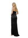 Glamorous Strapless Satin Prom Dress with Mermaid Silhouette