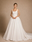 ChicSew Elegant Spaghetti Straps Satin A-Line Floor-Length Wedding Dress
