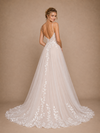 ChicSew Sexy Beautiful Spaghetti Straps V-Neck A-Line Lace Tulle Open Back Long Wedding Dress