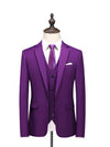 Purple Casual Men's Suit Slim Fit Double Breasted 2 Piece Business Tuxedos CN485