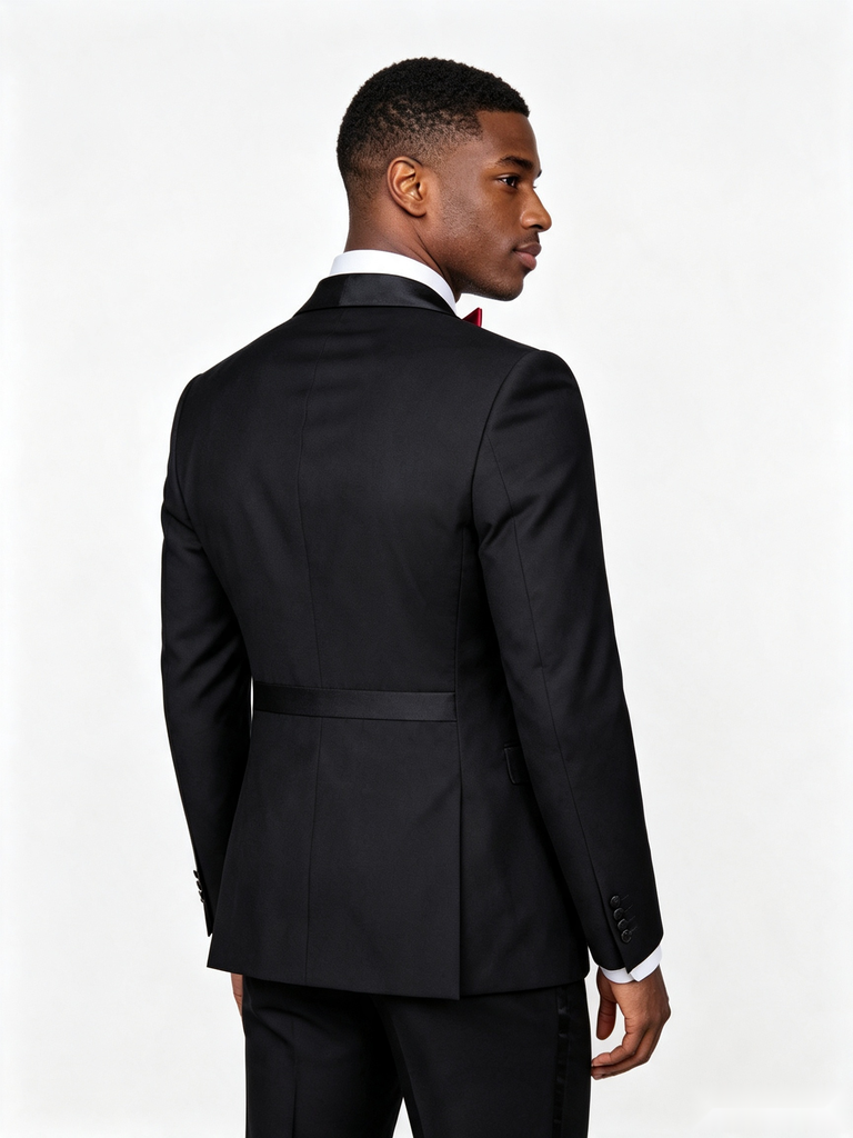 Color Blocking 2 Piece Men's Suit with Regular Fit and Sophisticated Peak Lapel