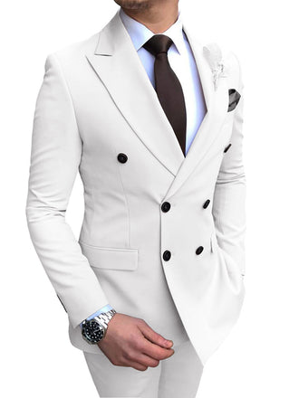 White Mens Slim Fit Suit Tuxedo 2-Piece Suits CN451