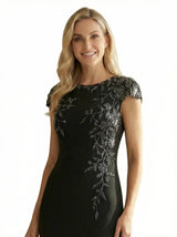 ChicSew Cap Sleeve Beaded Lace Applique Mermaid Evening Gown Mother Of The Bride Dress