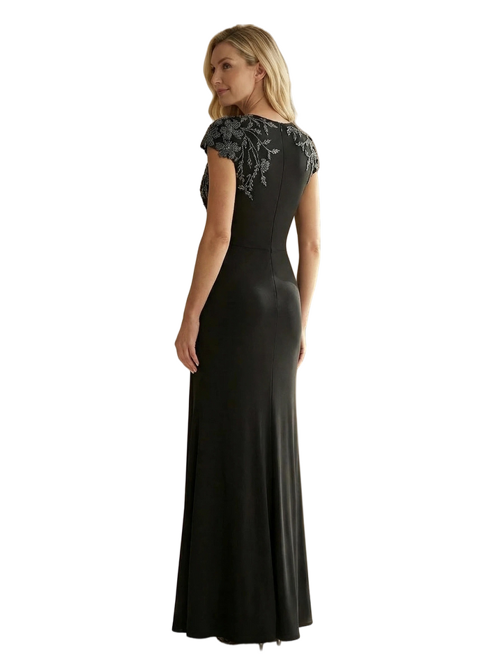 ChicSew Cap Sleeve Beaded Lace Applique Mermaid Evening Gown Mother Of The Bride Dress