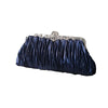 Ruched Clutch Purse Elegant Rhinestone Delicate Handbags