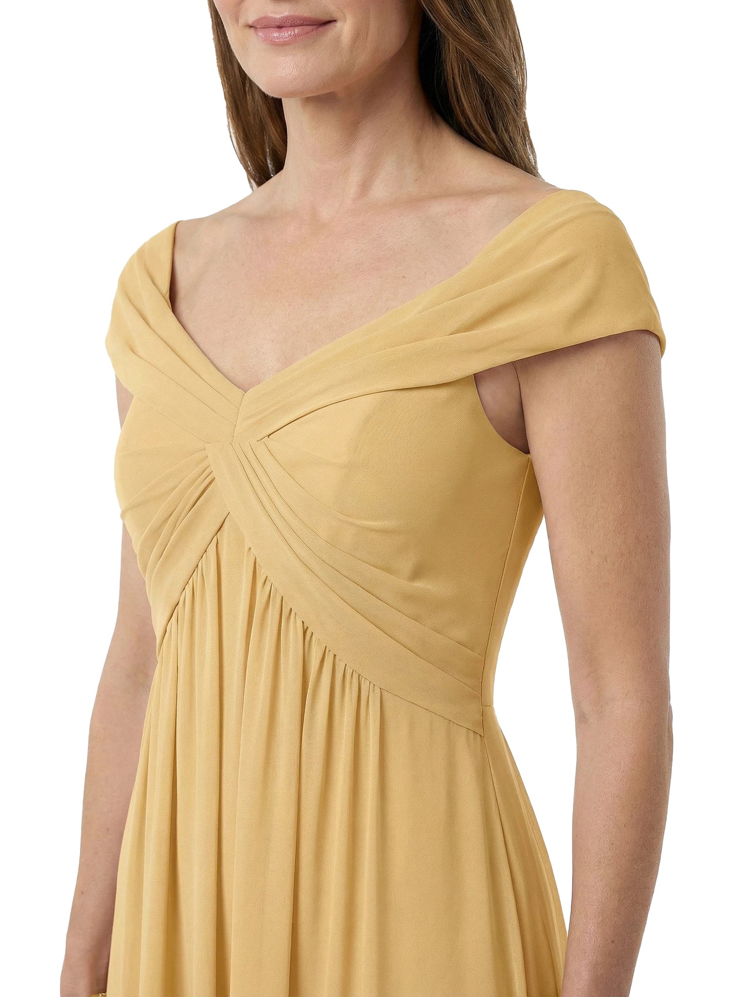 ChicSew Beautiful Off The Shoulder Ruched Chiffon A-Line Mother Of The Groom Dresses Formal Gowns