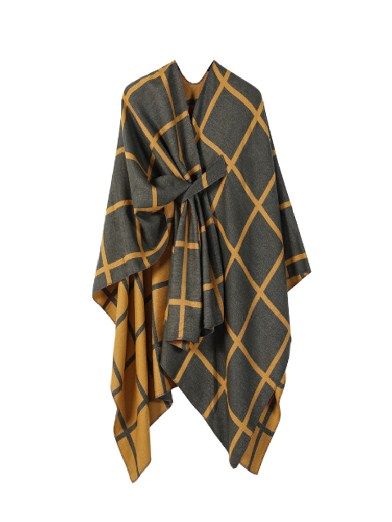 Women's Shawl Wrap Poncho Ruana Cape Open Front Cardigan Shawls for Fall Winter