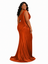 ChicSew Modern One Shoulder Ruching Mermaid Soft Satin Long Bridesmaid Dresses