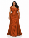 ChicSew Asymmetric Neck Ruching Mermaid Soft Satin Floor-Length Bridesmaid Dresses