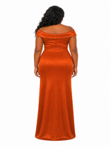 ChicSew Off Shoulder V-Neck Beading Mermaid Soft Satin Long Bridesmaid Dresses