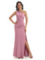 Satin One Shoulder Mermaid Boho Maxi Bridesmaid Dresses