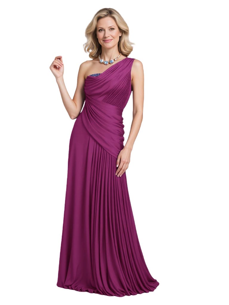 mother of the bride dresses one shoulder Elegant Soft Satin One Shoulder Sleeveless Mermaid Long Mother of the Bride Dresses