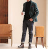 Men's Vintage Herringbone Tweed Notch Lapel Blazer Jacket CN420
