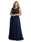 Elegant Chiffon Lace Scoop Sleeveless A-Line Mother Of The Bride Dresses