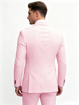 Classic 1 Piece Pink Men's Suit with Regular Fit and Sophisticated Peak Lapel