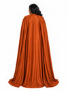 ChicSew Sweetheart Ruched Mermaid Soft Satin Floor-Length Bridesmaid Dresses With Long Cape