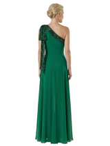 Modern One Shoulder Sequin A-Line Chiffon Mother Of The Bride Dress