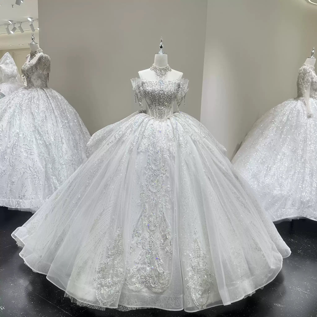 ChicSew Beaded Ball Gown Wedding Dress