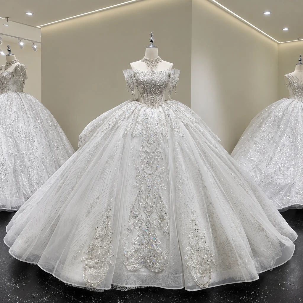 ChicSew Beaded Ball Gown Wedding Dress