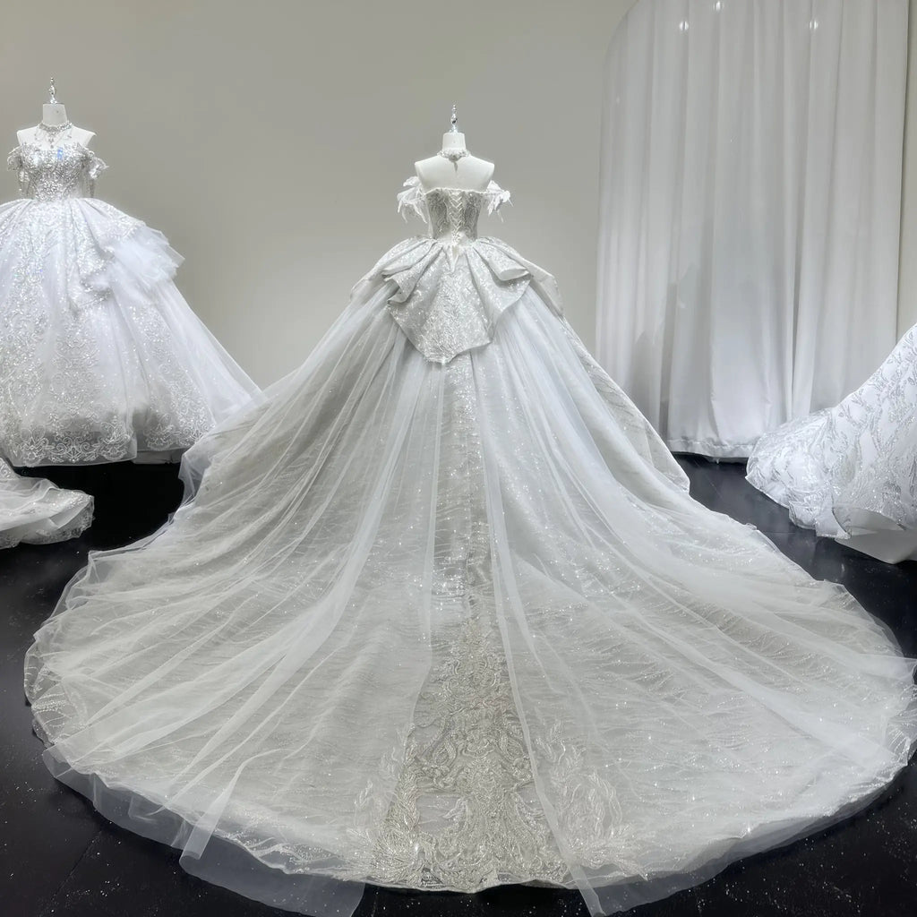 ChicSew Luxurious Rhinestone Ball Gown Wedding Dress