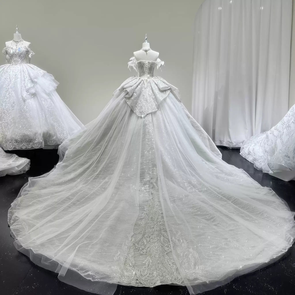 ChicSew Luxurious Rhinestone Ball Gown Wedding Dress