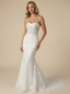 Mermaid Spaghetti Straps Boning Maxi Long Lace Wedding Dresses Online
