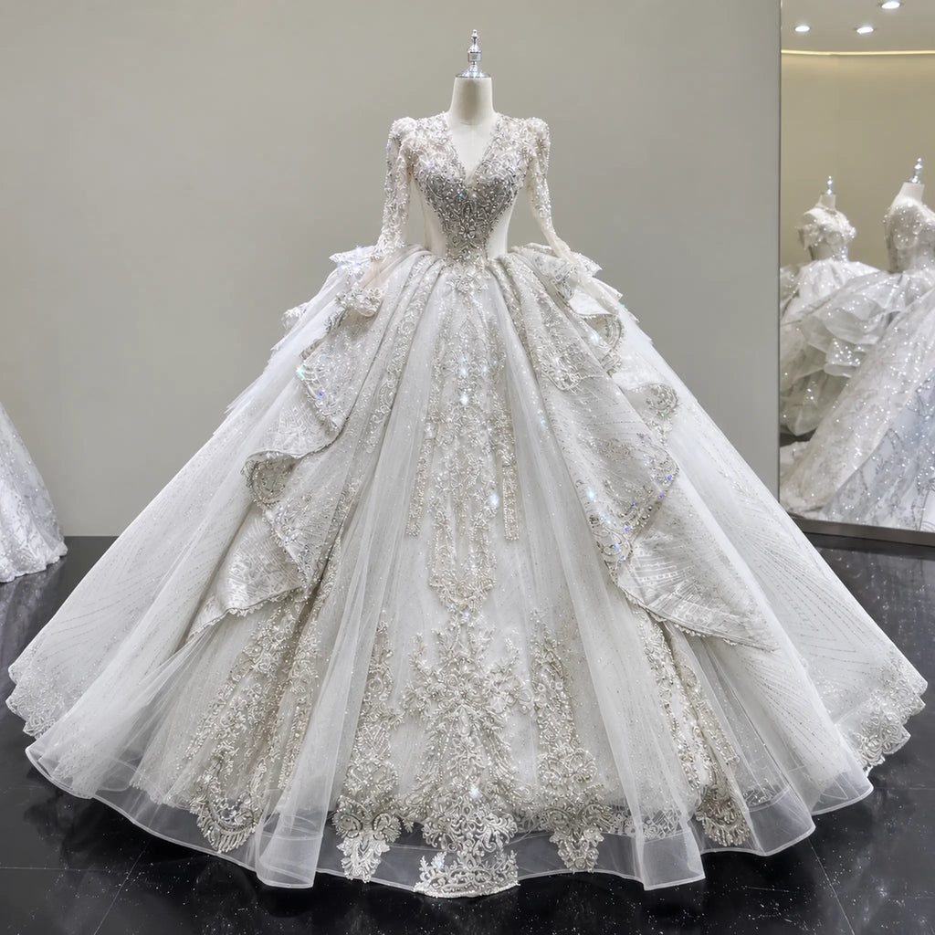 ChicSew Luxurious Lace Appliques Wedding Dress