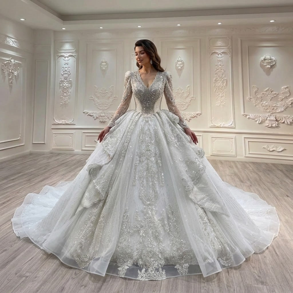 ChicSew Luxurious Lace Appliques Wedding Dress