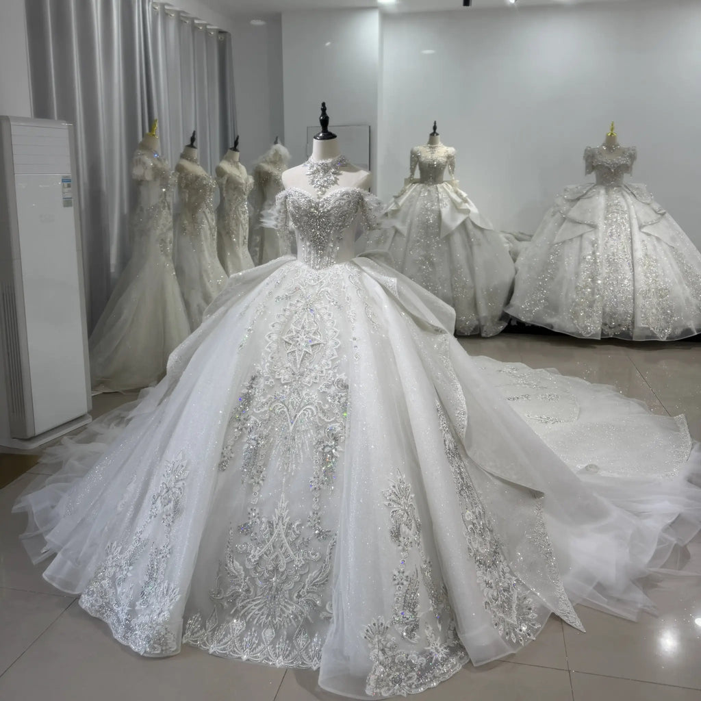 ChicSew Luxurious Off Shoulder Ball Gown Wedding Dress