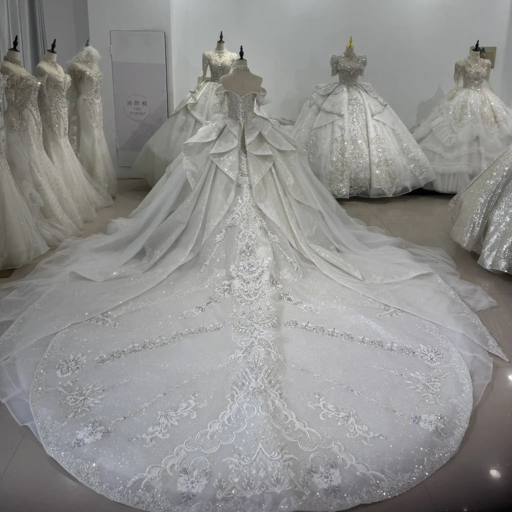ChicSew Luxurious Off Shoulder Ball Gown Wedding Dress